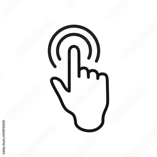 Pointer cursor сomputer mouse icon template white background