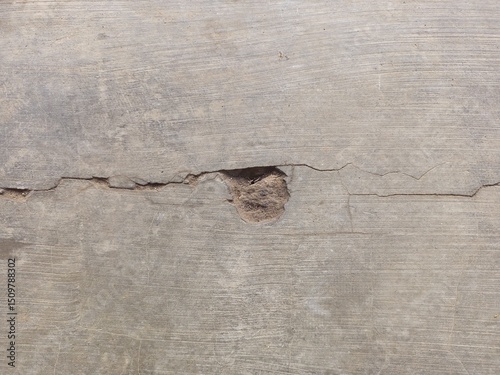 Prominent Crack and Damage on Aged Concrete Surface