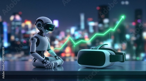 Future of finance AI powered virtual reality and investment growth.