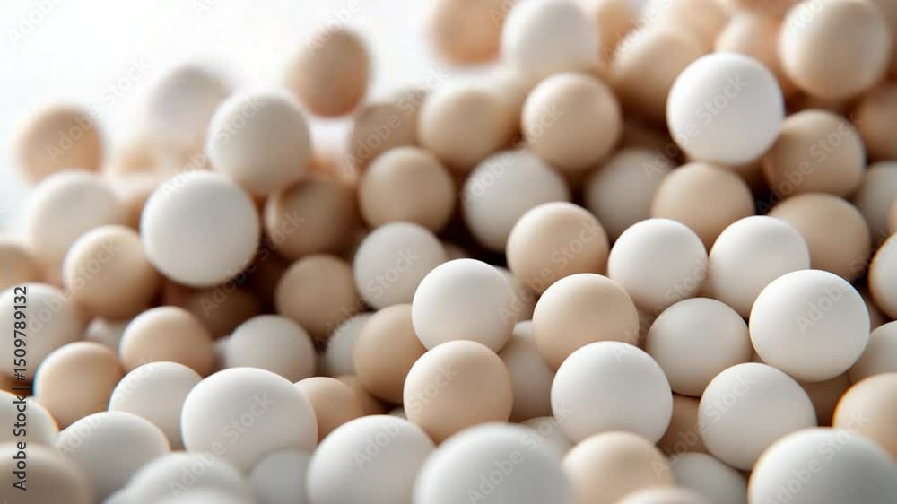 Pile of smooth spheres in neutral tones for abstract background or minimalist texture Pile of smooth spheres in neutral tones for abstract background or minimalist texture
