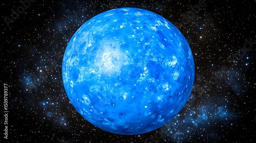 A celestial body floats peacefully amidst a field of stars