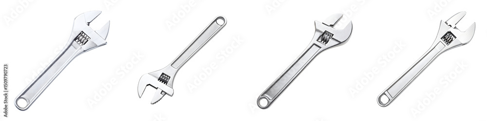 Versatile and durable adjustable wrenches in a polished chrome finish, ideal for mechanics and DIY enthusiasts, featuring ergonomic grips for comfort and ease of use. Versatile and durable adjustable wrenches in a polished chrome finish, ideal for mechanics and DIY enthusiasts, featuring ergonomic grips for comfort and ease of use.