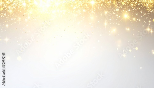 神秘的な金の光が降り注ぐスピリチュアル背景素材Mysterious golden light pouring down on spiritual background material