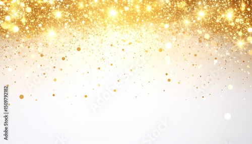 神秘的な金の光が降り注ぐスピリチュアル背景素材Mysterious golden light pouring down on spiritual background material