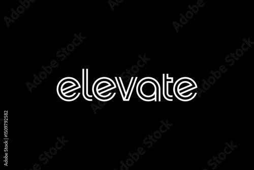Text Logo elevate Design 3