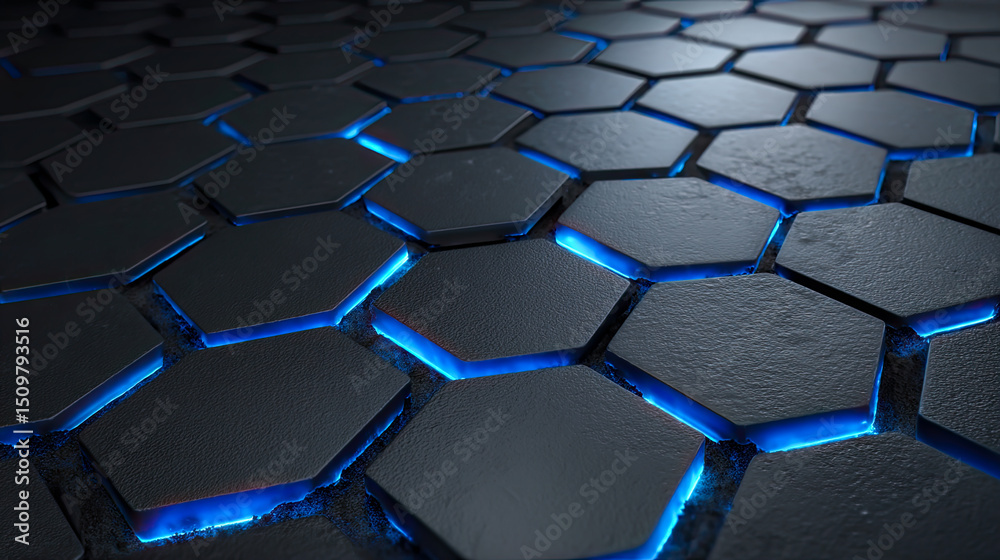 Fototapeta premium Geometrischer und futuristischer Hintergrund aus Hexagonen.