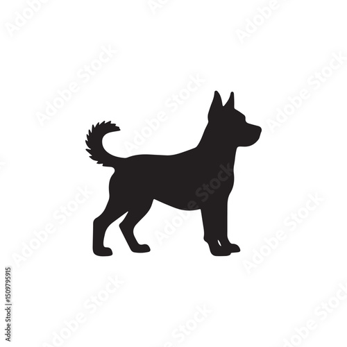 Elegant Silhouette of a Dog