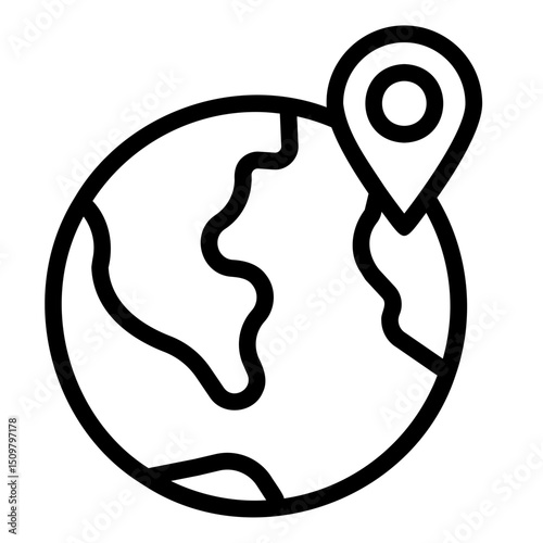 location Line Icon