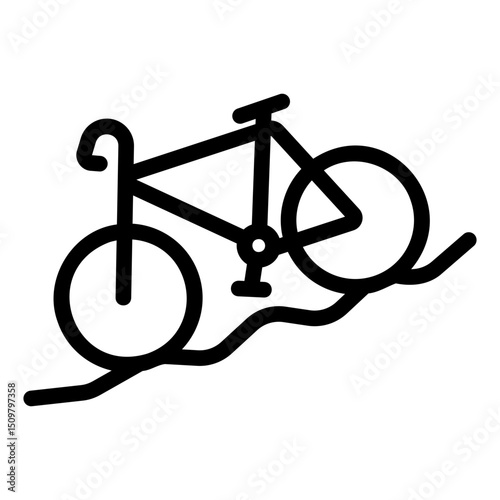 downhill Line Icon