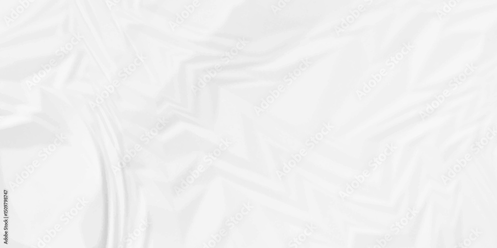 Fototapeta premium Crumpled paper Blank white crumpled and creased paper poster. 