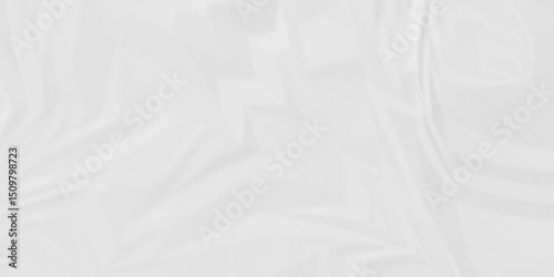 Crumpled paper Blank white crumpled and creased paper poster.	
