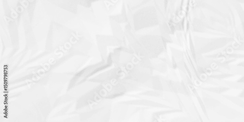Crumpled paper Blank white crumpled and creased paper poster.	
