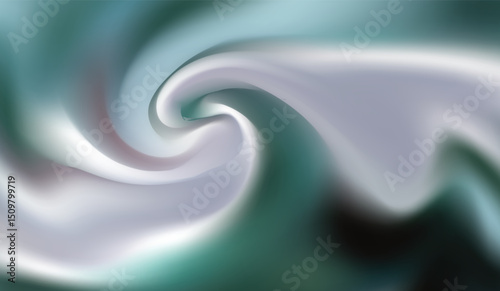 Abstract colorful background with blue and green wave designs, soft swirling lines, and smooth water patterns