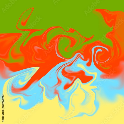 four colors distorted background