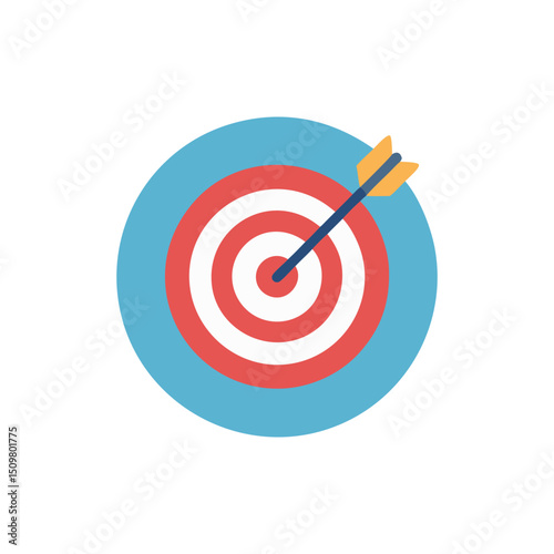 Colorful Target with Arrow Icon