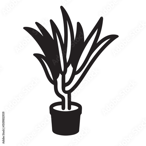 Dragon Plant icon in vector. Logotype