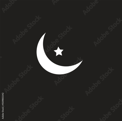 BEAUTIFUL MOON AND BLACK COLOUR BACKGROUNG EID MUBA RAK