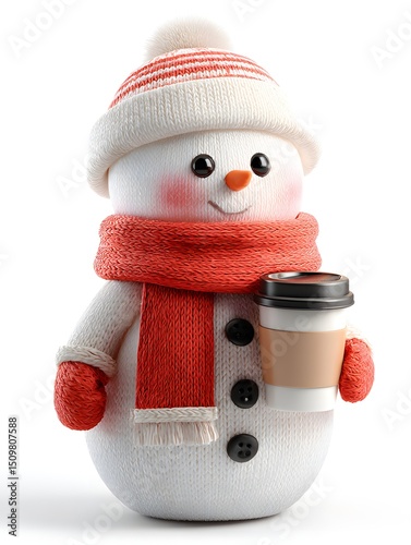 Snowman brings coffee