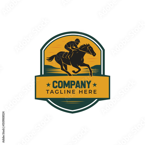 Equestrian Logo Horse Racing Sport Badge