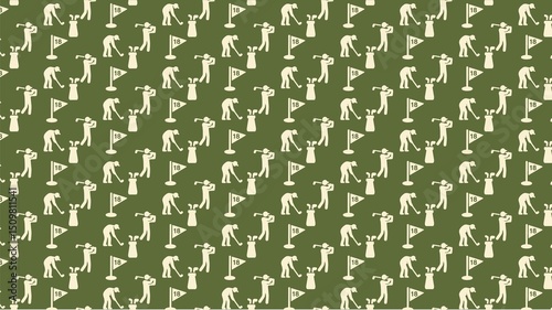 Seamless vector pattern golf design