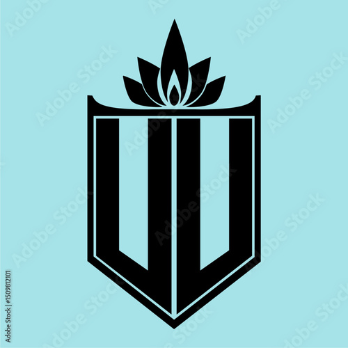 UU Logo with Elegant Crown Symbol and Shield photo