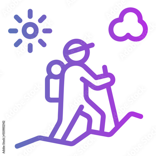 hiking Gradient icon