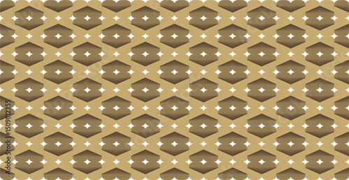 Abstract geometric plane composition in golden brown gradient as ornament and background design inspiration