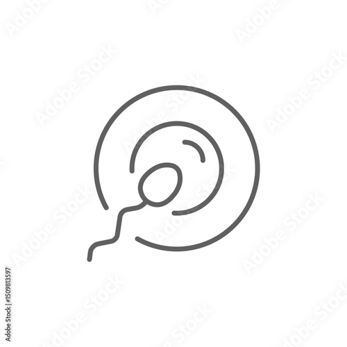 Fertilization icon in line style. For your design, logo. Vector illustration. Editable stroke