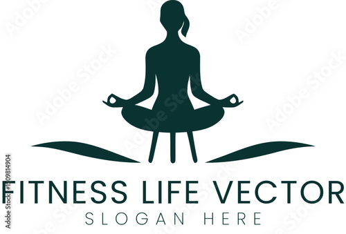 Fitness Yoga Life Vector Design Image zen girl    