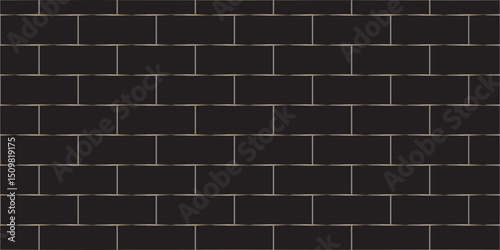 Texture interior Brick wall architecture tiled abstract black block brickwork wall concrete grunge background	