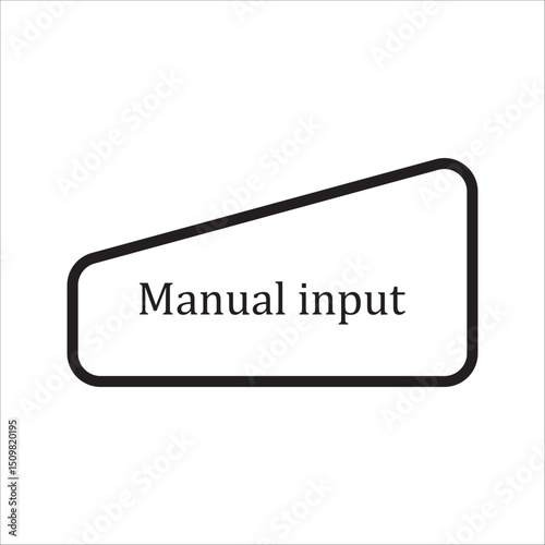 Manual input symbols in flowchat