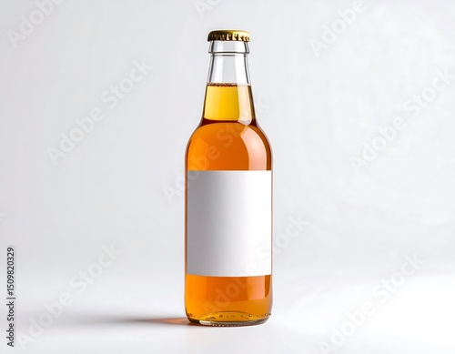 Empty bottle of amber beverage