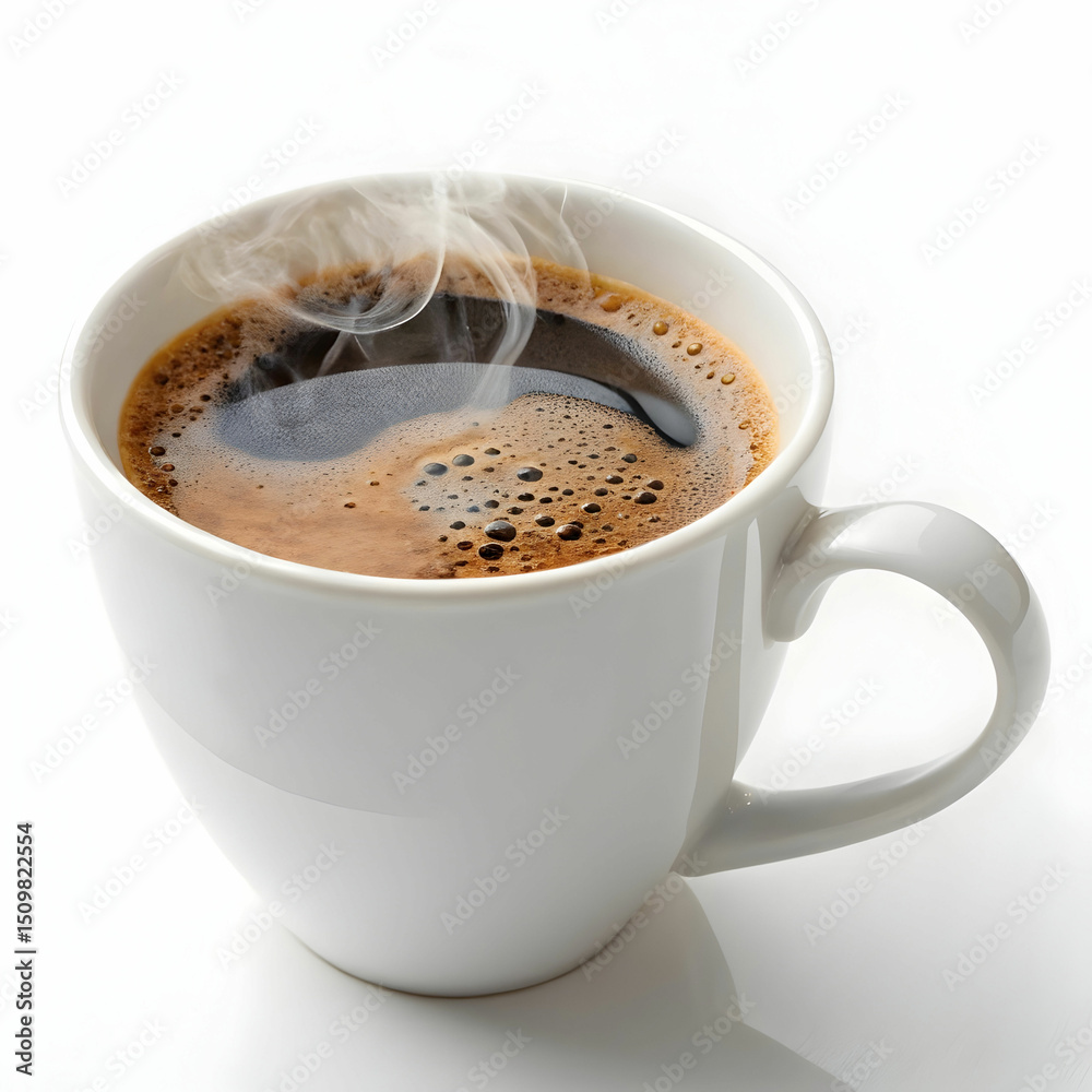 Obraz premium cup of coffee on white background