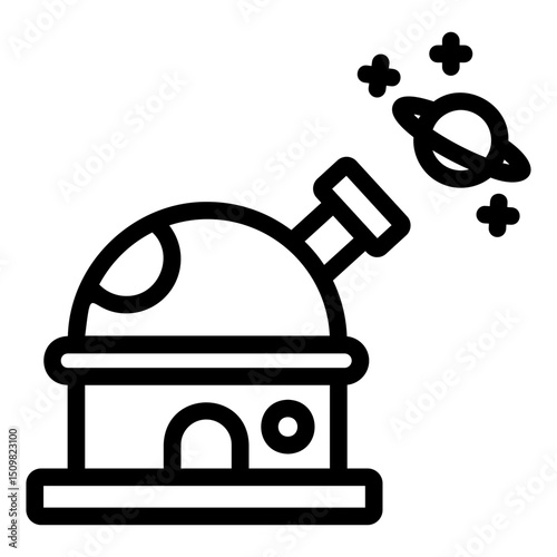 observatory Line Icon