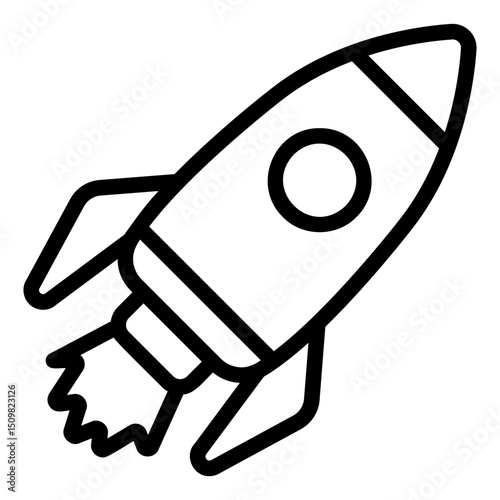 rocket Line Icon