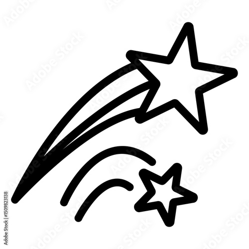 shooting star Line Icon