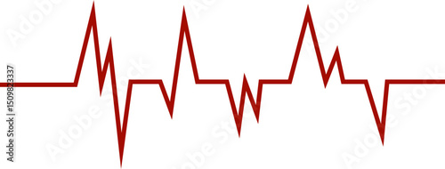 Heart bit rate icon. Monitoring vector isolated on transparent background, medical check heart with EKG, ECG tools measurement. result medical lab sign.