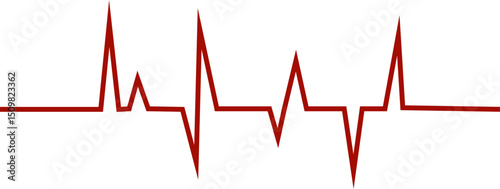 Heart bit rate icon. Monitoring vector isolated on transparent background, medical check heart with EKG, ECG tools measurement. result medical lab sign.