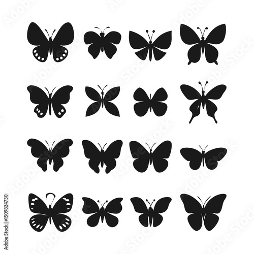 Collection of Butterfly Silhouettes