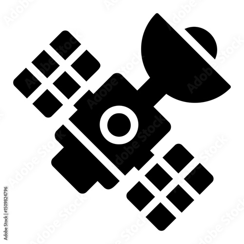 Fototapeta Naklejka Na Ścianę i Meble -  space station Solid icon