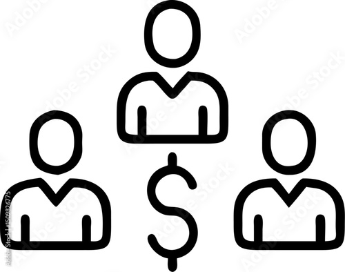 rich men vector outline icon on white or transparent background	