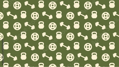 Vector seamless gym pattern design