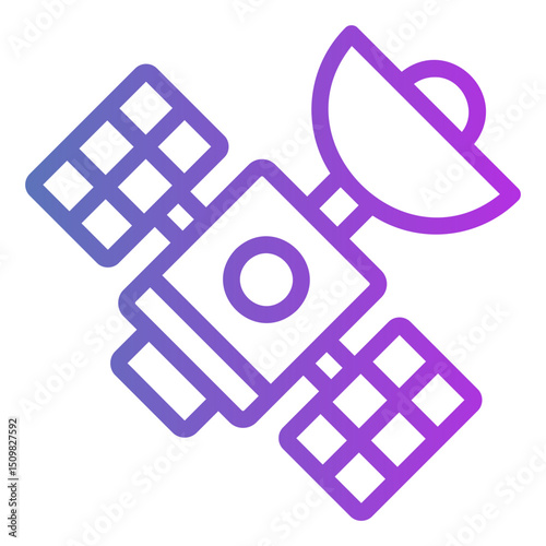 Fototapeta Naklejka Na Ścianę i Meble -  space station Gradient icon