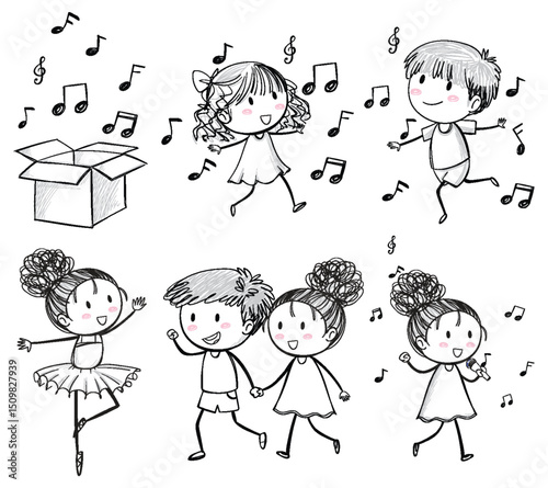 Joyful Kids Dancing to Music