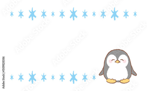 かわいいペンギンのメッセージカード