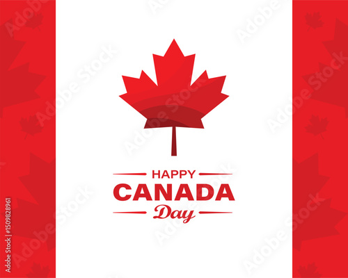 Happy Canada Day. 1st July. National Day of Canada  Banner and Greeting Design