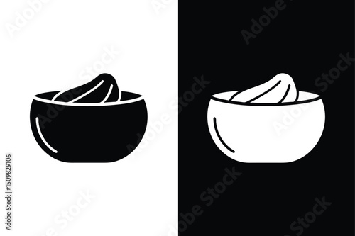 Cumin Seeds and Flower. Flat Silhouette Vector Design for Spice Illustration