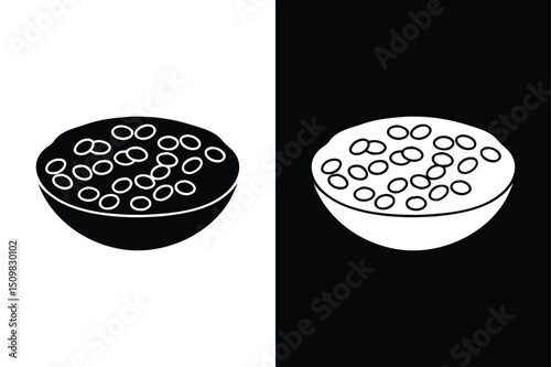 Minimal Mustard Seed Logo. Silhouette Vector Art for Culinary Projects