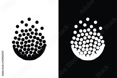 Flat Mustard Seed Icon. Spicy Herb Silhouette Vector Illustration