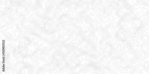	
Seamless pattern with lines White wave paper curved reliefs abstract background, Abstract topographic contours map background. Abstract black and white topographic contours line.